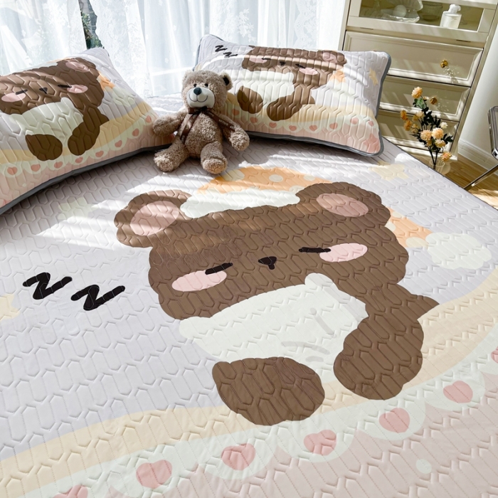 91家纺网 家纺一手货源 找家纺 慕尚2025实拍图大版乳胶席 睡货小熊