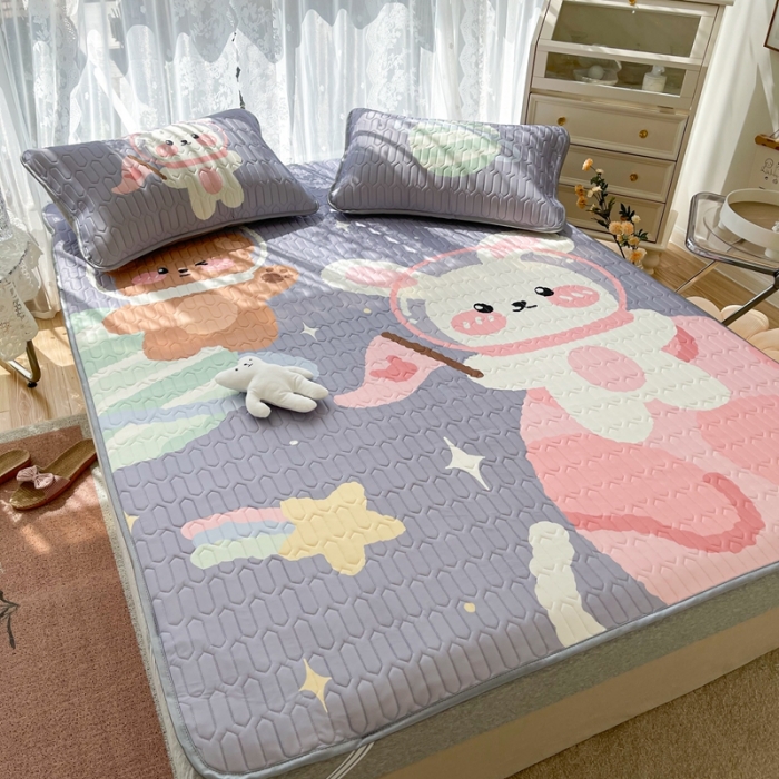 91家纺网 家纺一手货源 找家纺 慕尚2025实拍图大版乳胶席 太空兔熊