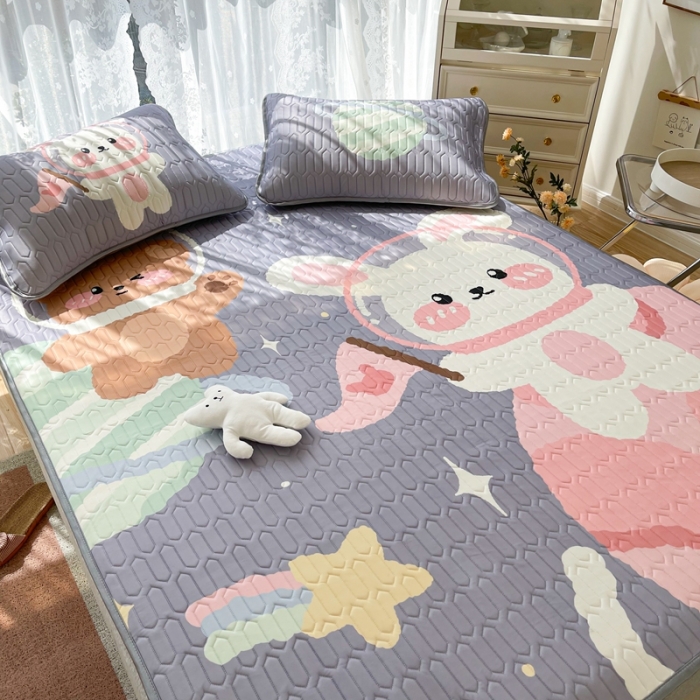 91家纺网 家纺一手货源 找家纺 慕尚2025实拍图大版乳胶席 太空兔熊