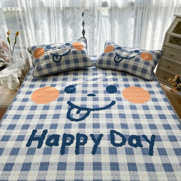 91家纺网 家纺一手货源 找家纺 慕尚2025实拍图大版乳胶席 笑脸