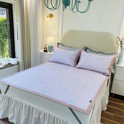 91家纺网 家纺一手货源 找家纺 （总）本希家居 高端可水洗冰丝席花漾多色纬提花床席款