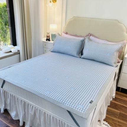 91家纺网 家纺一手货源 找家纺 （总）本希家居 高端可水洗冰丝席花漾多色纬提花床席款