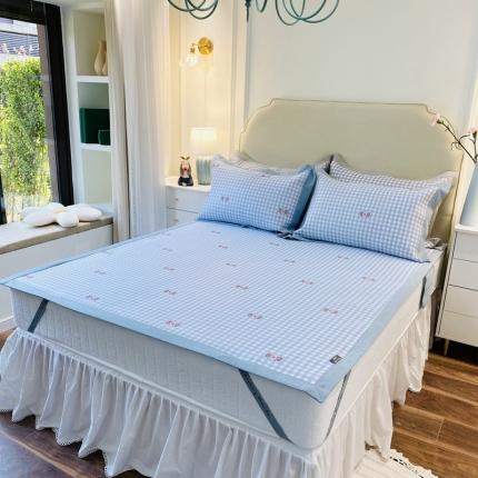 91家纺网 家纺一手货源 找家纺 （总）本希家居 高端可水洗冰丝席花漾多色纬提花床席款