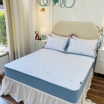 91家纺网 家纺一手货源 找家纺 （总）本希家居 高端可水洗冰丝席花漾多色纬提花床笠款