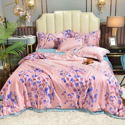 91家纺网 家纺一手货源 找家纺 （总）梦柏2021新款水洗天丝夏被四件套