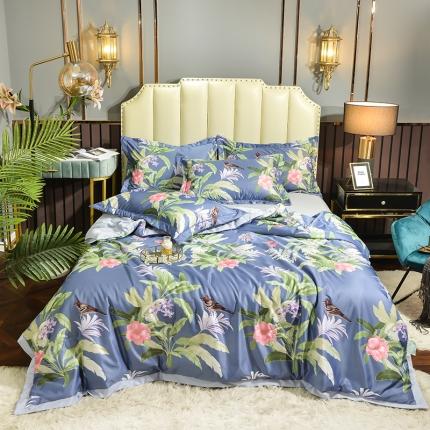 91家纺网 家纺一手货源 找家纺 （总）梦柏2021新款水洗天丝夏被四件套