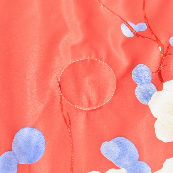 91家纺网 家纺一手货源 找家纺 梦柏2021新款水洗天丝夏被四件套 文颜（红）