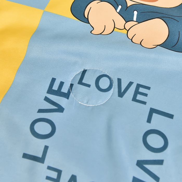 91家纺网 家纺一手货源 找家纺 梦柏2021新款水洗天丝夏被四件套 乖乖熊