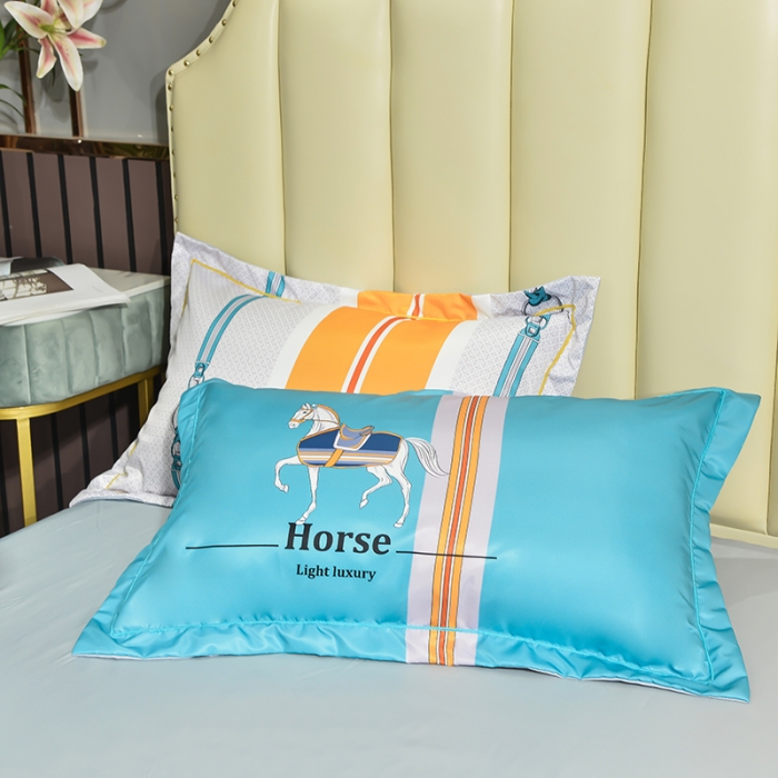 91家纺网 家纺一手货源 找家纺 梦柏2021新款水洗天丝夏被四件套 凯利（蓝）