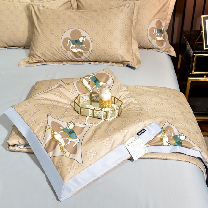 91家纺网 家纺一手货源 找家纺 梦柏2021新款水洗天丝夏被四件套 罗马