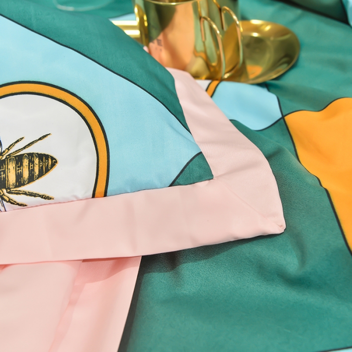 91家纺网 家纺一手货源 找家纺 梦柏2021新款水洗天丝夏被四件套 幽雅密