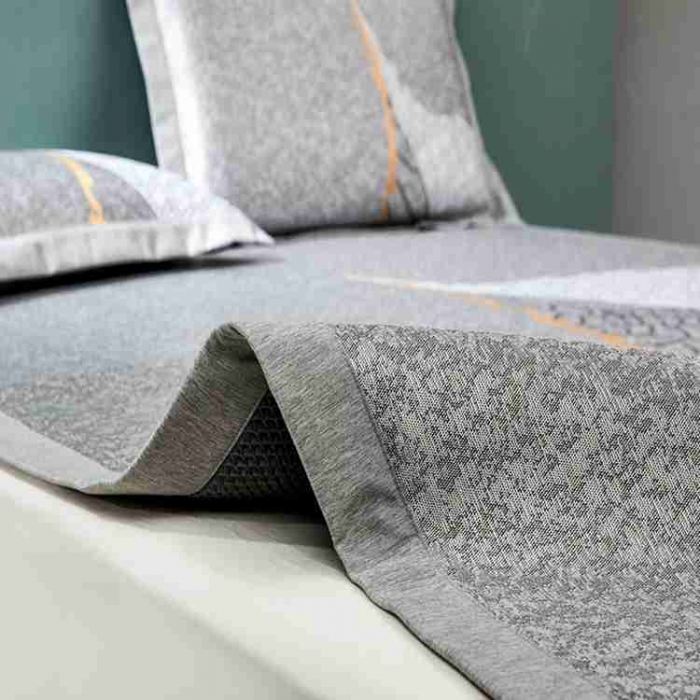 91家纺网 家纺一手货源 找家纺 朗莎家纺2021新款800D提花定位条席 树叶