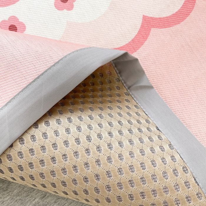 91家纺网 家纺一手货源 找家纺 慕尚 2025新款卡通宽边大版冰丝席 甜甜草莓