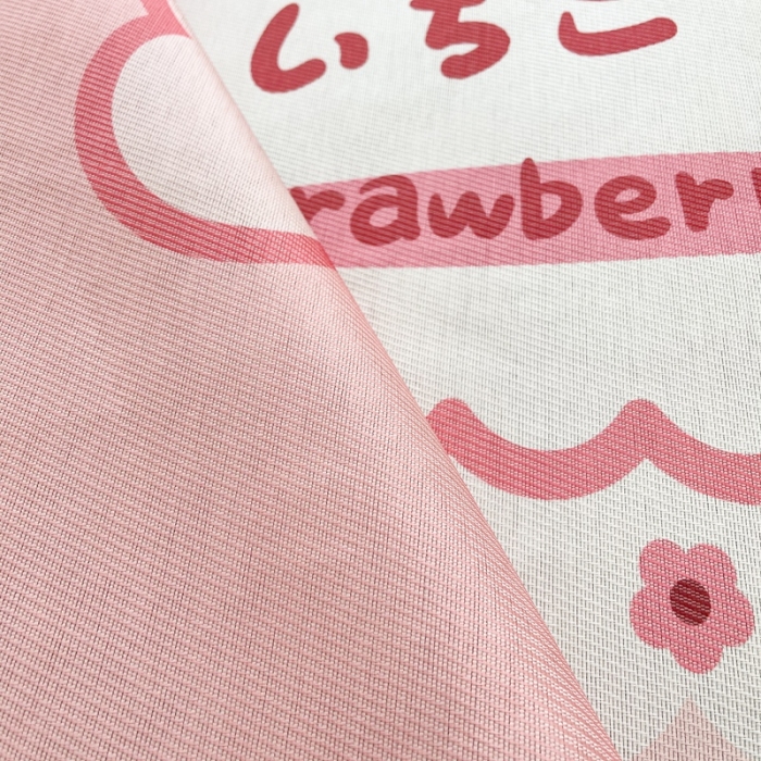 91家纺网 家纺一手货源 找家纺 慕尚 2025新款卡通宽边大版冰丝席 甜甜草莓