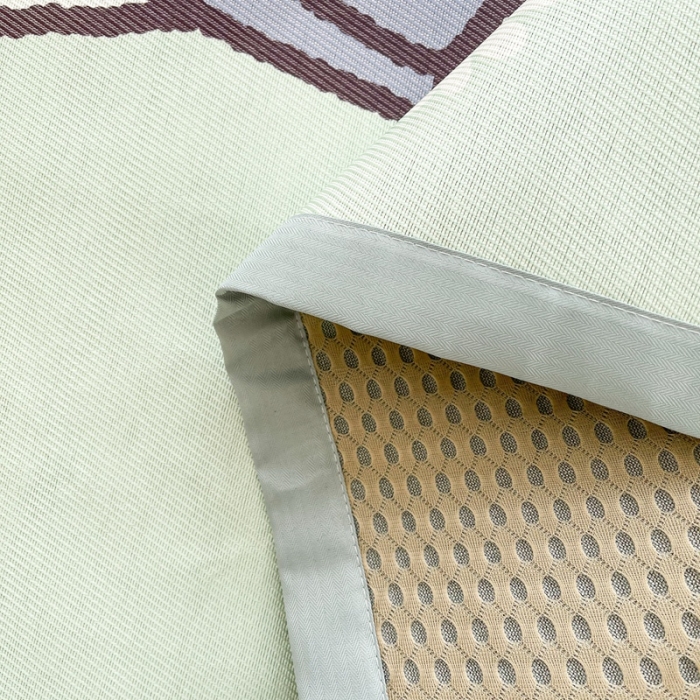 91家纺网 家纺一手货源 找家纺 慕尚 2025新款卡通宽边大版冰丝席 晚安熊兔