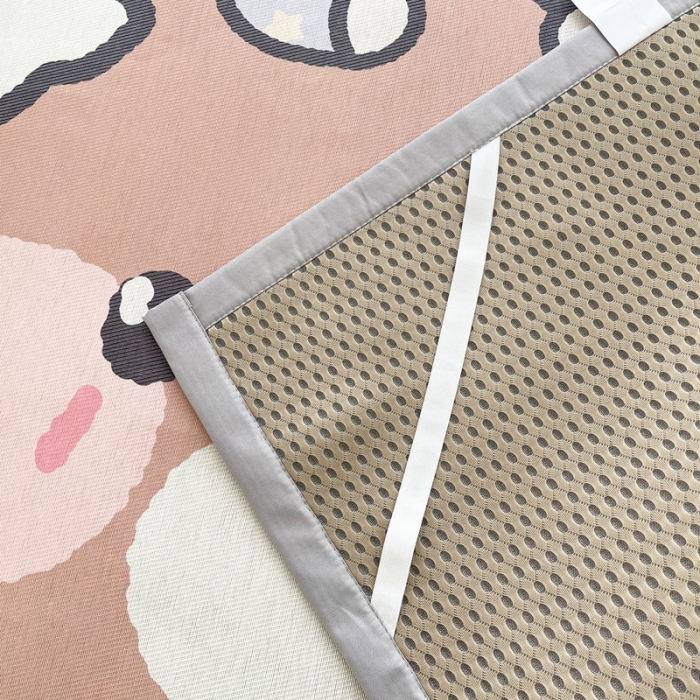 91家纺网 家纺一手货源 找家纺 慕尚 2025新款卡通宽边大版冰丝席 小熊少女