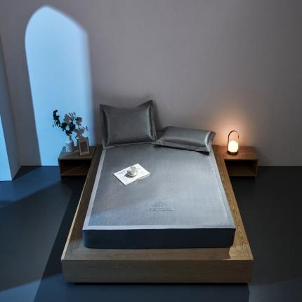 朗莎家纺2021新款800D提花绣花条席 咖色