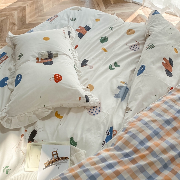 91家纺网 家纺一手货源 找家纺 洋铭区 2021新款印花四件套 萌萌小甜心