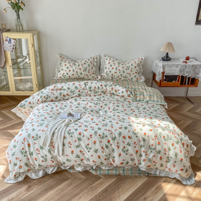 91家纺网 家纺一手货源 找家纺 洋铭区 2021新款印花四件套 树莓小公主