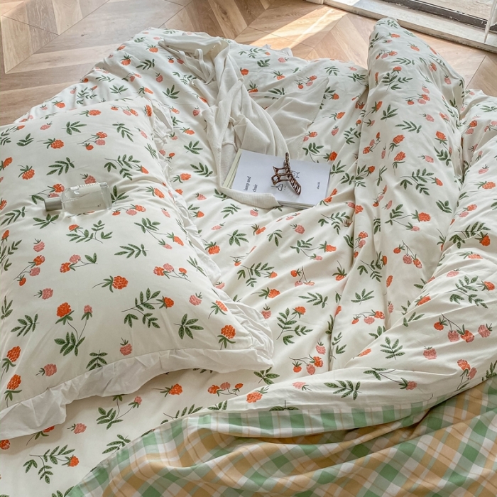 91家纺网 家纺一手货源 找家纺 洋铭区 2021新款印花四件套 树莓小公主