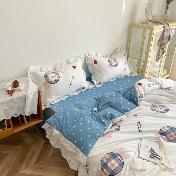 91家纺网 家纺一手货源 找家纺 洋铭区 2021新款印花四件套 糖果奶昔