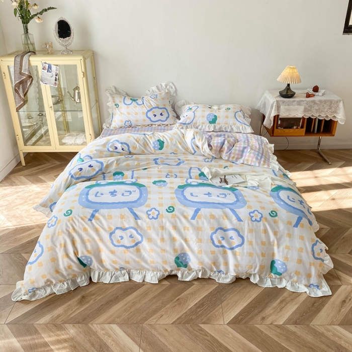 91家纺网 家纺一手货源 找家纺 洋铭区 2021新款印花四件套 兔兔宝贝