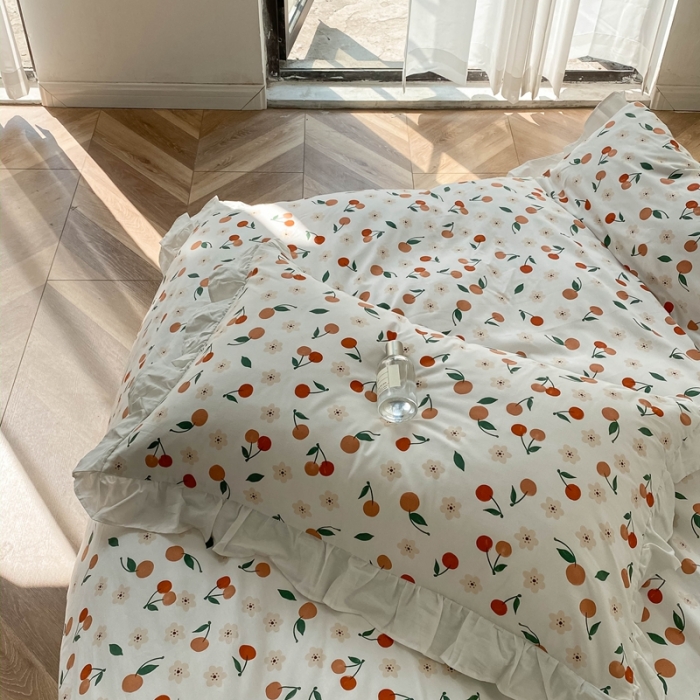 91家纺网 家纺一手货源 找家纺 洋铭区 2021新款印花四件套 樱桃小可可