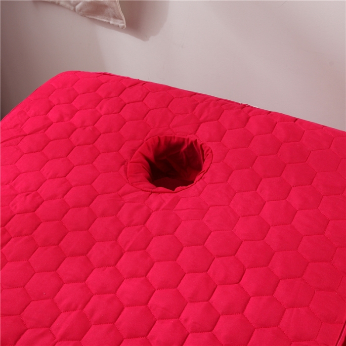 91家纺网 家纺一手货源 找家纺 乐逸家纺 2023新款亲肤款刺绣美容床罩 亲肤韩版刺绣款 玫红