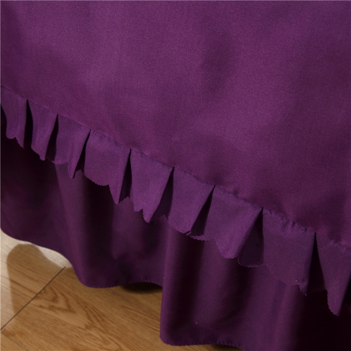 91家纺网 家纺一手货源 找家纺 乐逸家纺 2023新款亲肤款刺绣美容床罩 亲肤韩版刺绣款 深紫