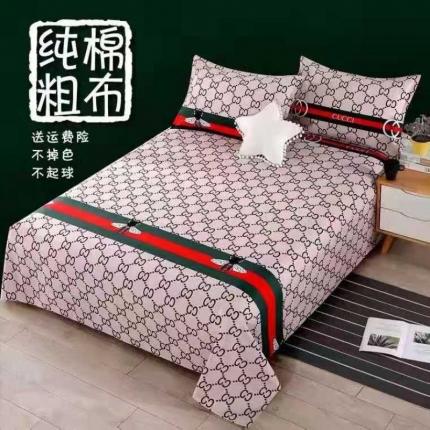 91家纺网 家纺一手货源 找家纺 鹏程 2022新款纯棉老粗布三件套凉席 酷奇