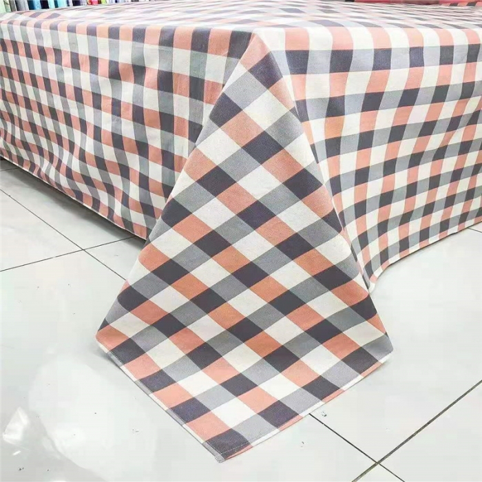 91家纺网 家纺一手货源 找家纺 鹏程 2022新款纯棉老粗布三件套凉席 橙蓝格