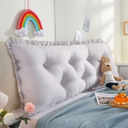 美达人 2021新款水洗棉床头靠垫 LW-浅灰