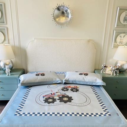 本希家居 2021新款高端可水洗冰丝席数码印花 工程赛车