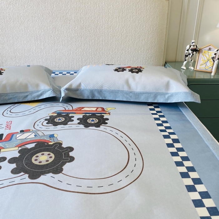 91家纺网 家纺一手货源 找家纺 本希家居 2021新款高端可水洗冰丝席数码印花 工程赛车