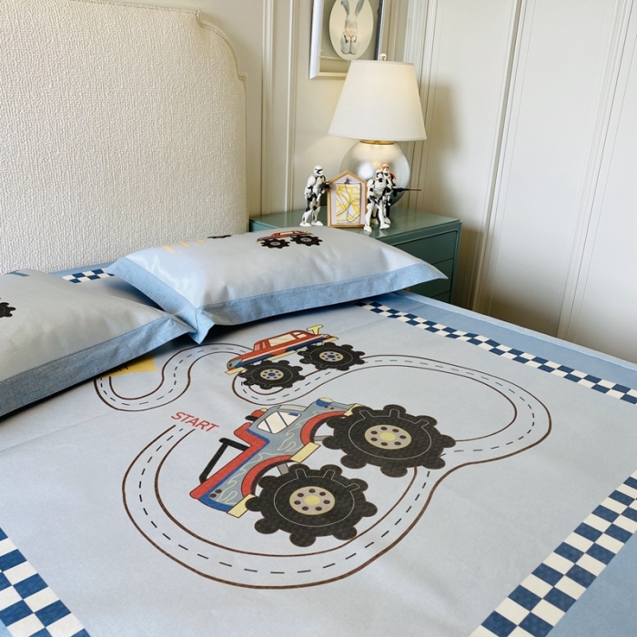 91家纺网 家纺一手货源 找家纺 本希家居 2021新款高端可水洗冰丝席数码印花 工程赛车