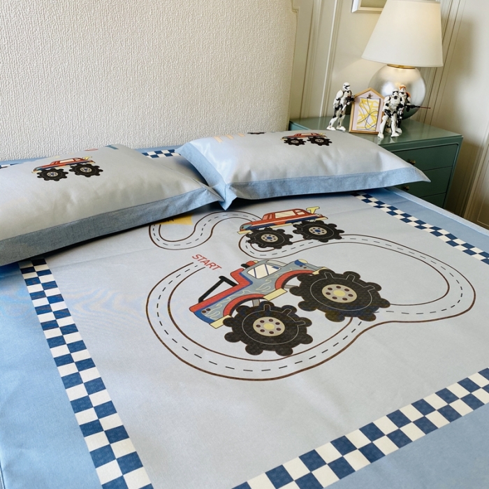 91家纺网 家纺一手货源 找家纺 本希家居 2021新款高端可水洗冰丝席数码印花 工程赛车