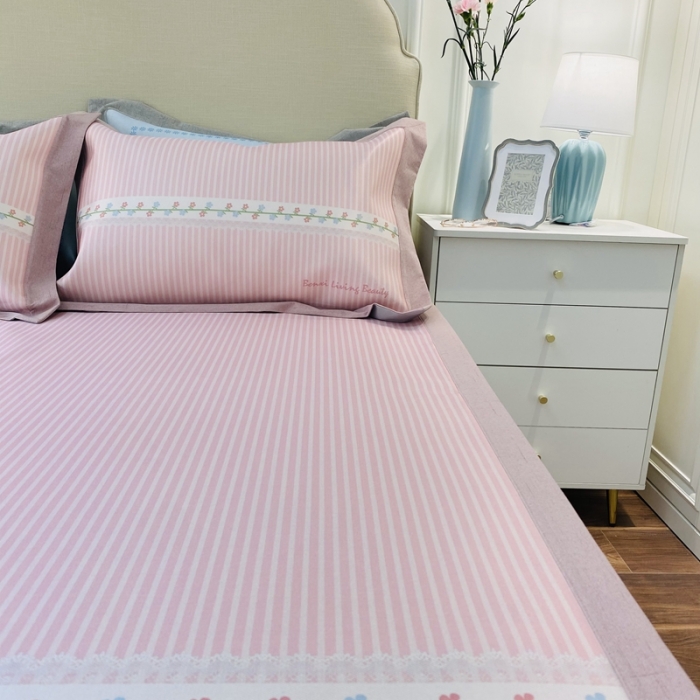 91家纺网 家纺一手货源 找家纺 本希家居 2021新款高端可水洗冰丝席数码印花 花语