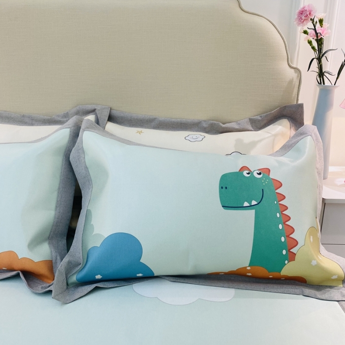 91家纺网 家纺一手货源 找家纺 本希家居 2021新款高端可水洗冰丝席数码印花 恐龙世界