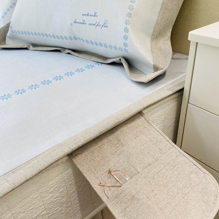 91家纺网 家纺一手货源 找家纺 本希家居 2021新款高端可水洗冰丝席数码印花 兰调