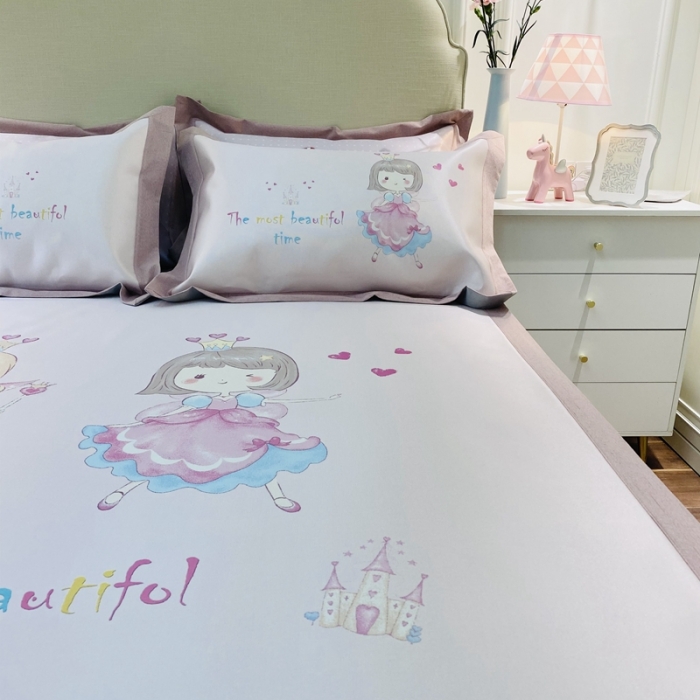 91家纺网 家纺一手货源 找家纺 本希家居 2021新款高端可水洗冰丝席数码印花 魔法女孩