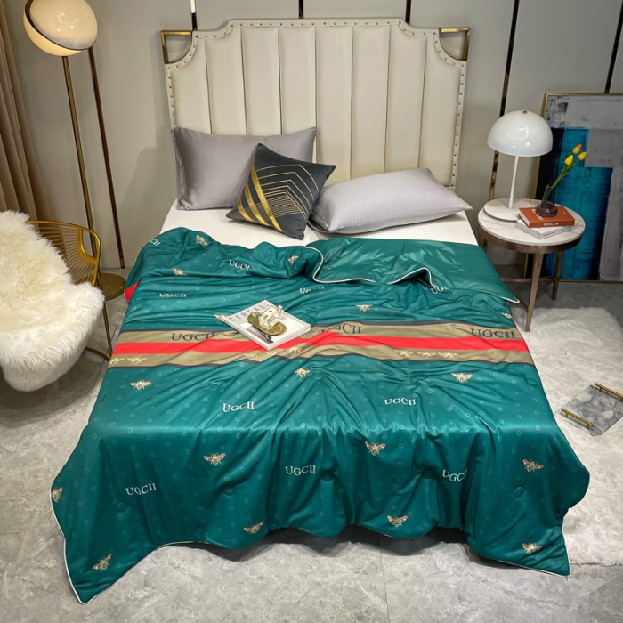 91家纺网 家纺一手货源 找家纺 卡奥 2021新款凉感丝夏被 绿密