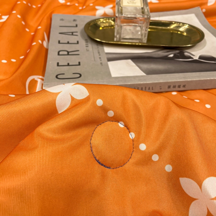 91家纺网 家纺一手货源 找家纺 卡奥 2021新款凉感丝夏被 橙趣