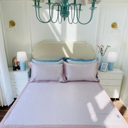 91家纺网 家纺一手货源 找家纺 本希家居 2021新款高端可水洗冰丝席数码印花 雅致-淡雅粉