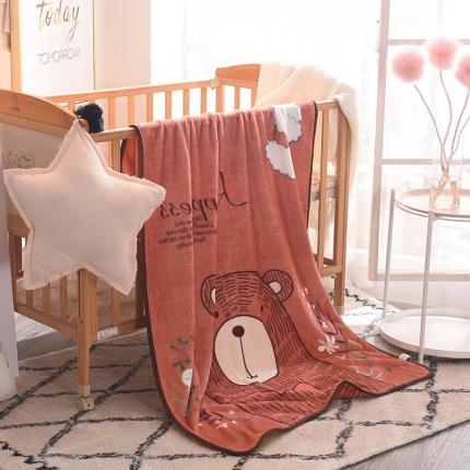 爱她美 2021新款童毯超柔加厚云貂绒儿童毯云朵熊