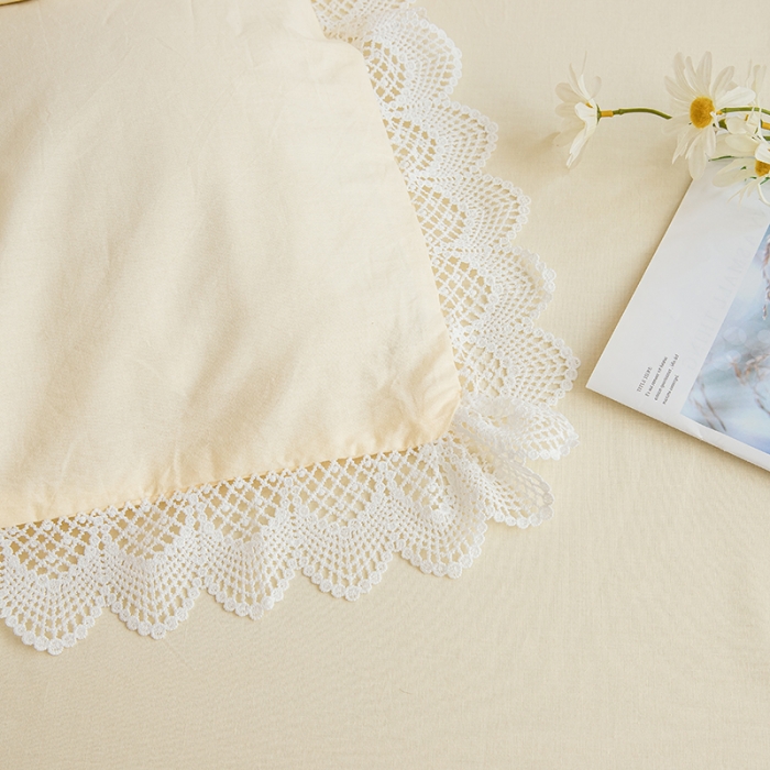 91家纺网 家纺一手货源 找家纺 （总）淑女公社 2021新款法式高档纯色床裙款四件套