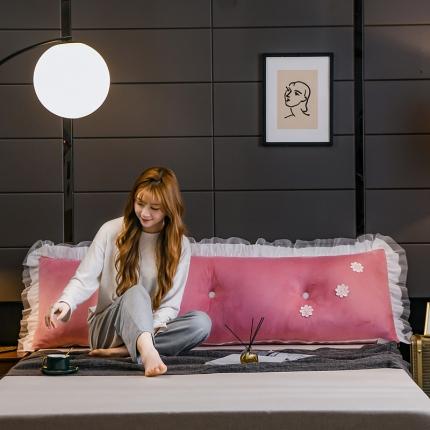 91家纺网 家纺一手货源 找家纺 （总）一兰家纺 2021新款象生花水晶绒花边床靠背