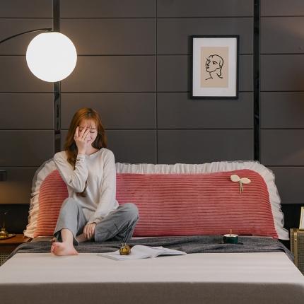 91家纺网 家纺一手货源 找家纺 （总）一兰家纺 2021新款可可里西魔法绒花边床靠背