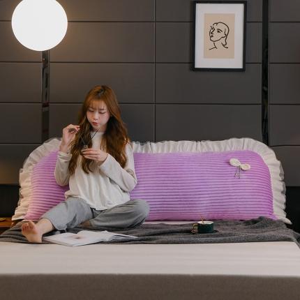 91家纺网 家纺一手货源 找家纺 （总）一兰家纺 2021新款可可里西魔法绒花边床靠背