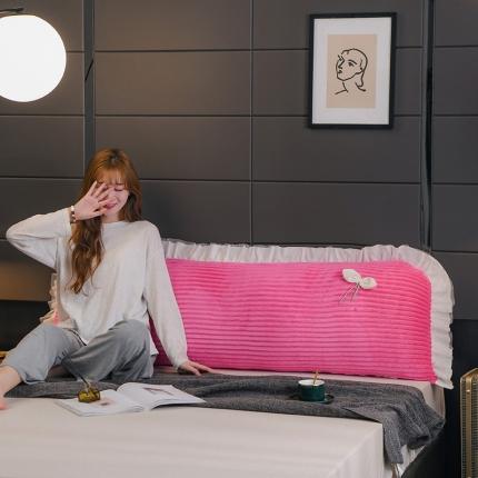 91家纺网 家纺一手货源 找家纺 （总）一兰家纺 2021新款可可里西魔法绒花边床靠背