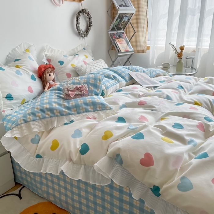 91家纺网 家纺一手货源 找家纺 （总）安哆啦 2021新款全棉花边四件套